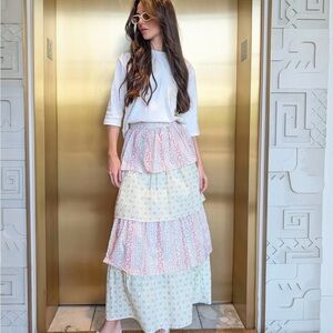 UDEL floral layered skirt